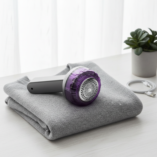 Brosse anti-peluche électrique - lifestyle sur pull