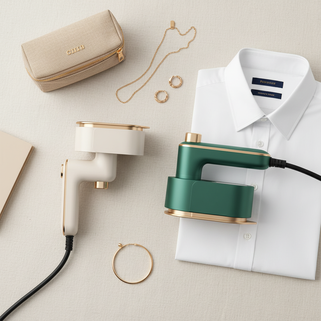 Mini défroisseur vapeur - flat lay deux coloris